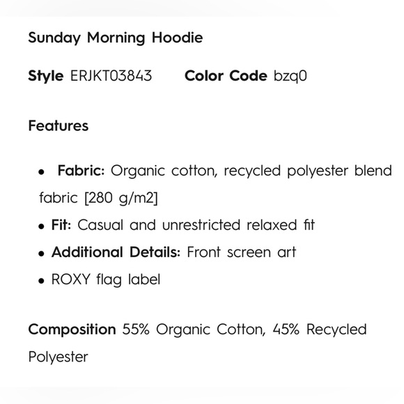 NWT Roxy Sunday Morning Hoodie - Picture 8 of 10